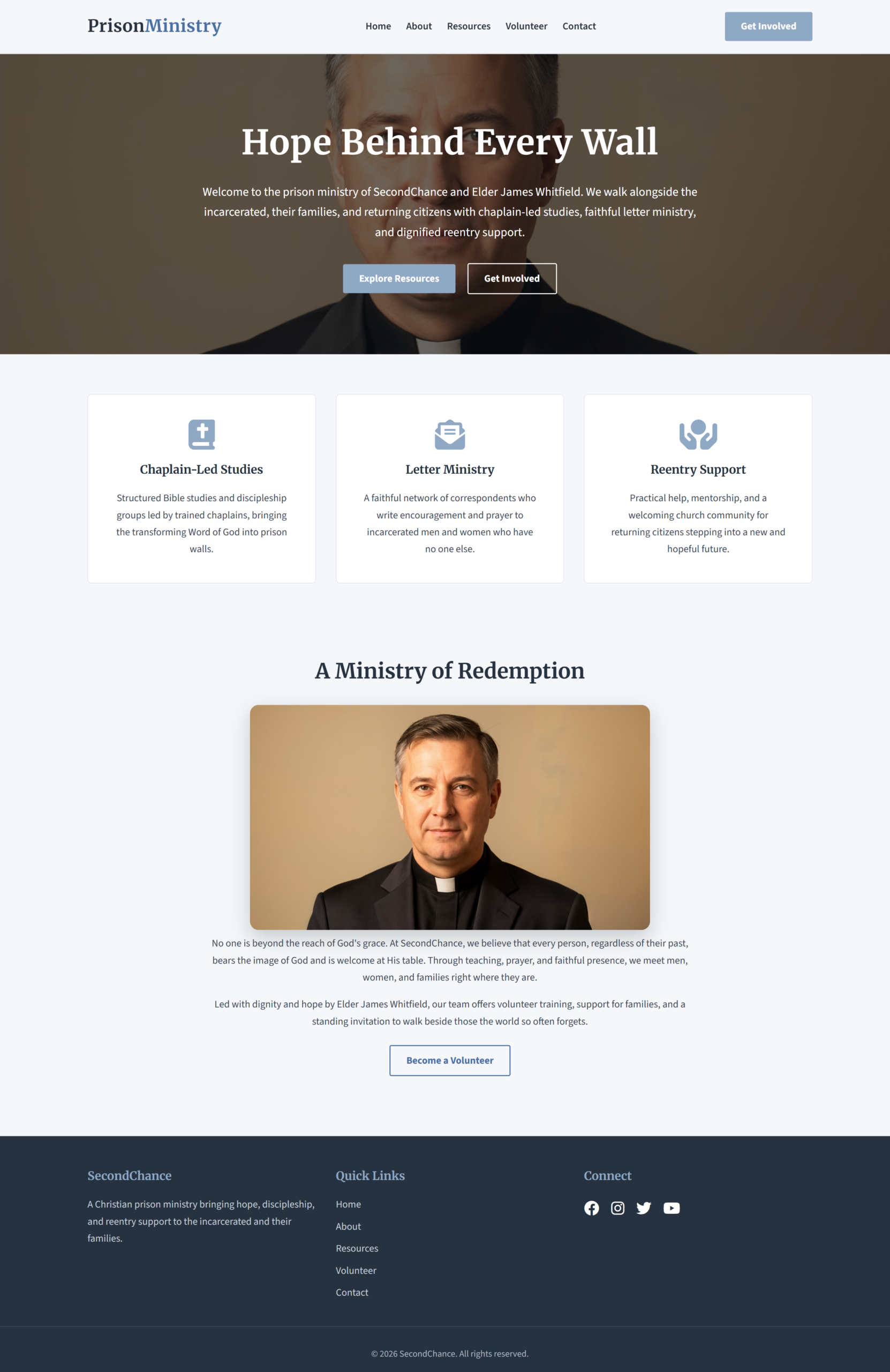 Christian Prison Ministry Theme