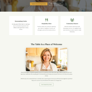 Christian Hospitality & Home Ministry Theme