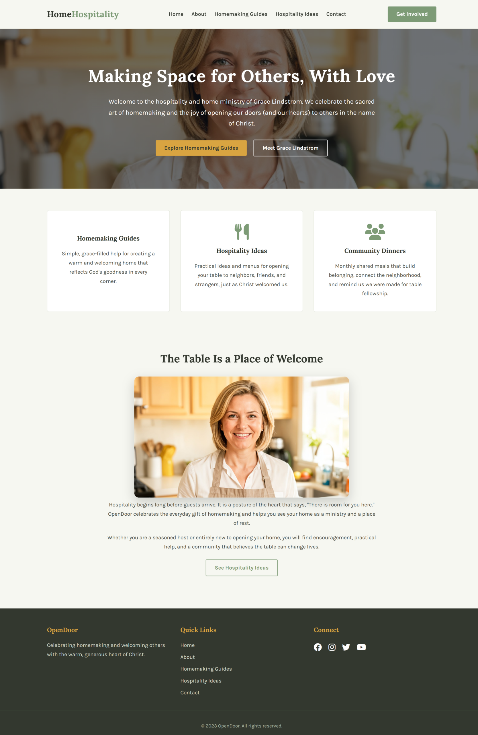Christian Hospitality & Home Ministry Theme