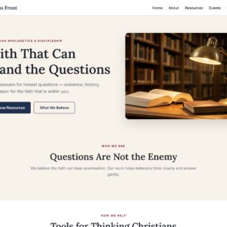 Christian Apologetics Ministry Theme