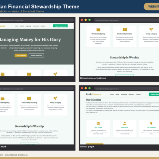 Christian Financial Stewardship Theme