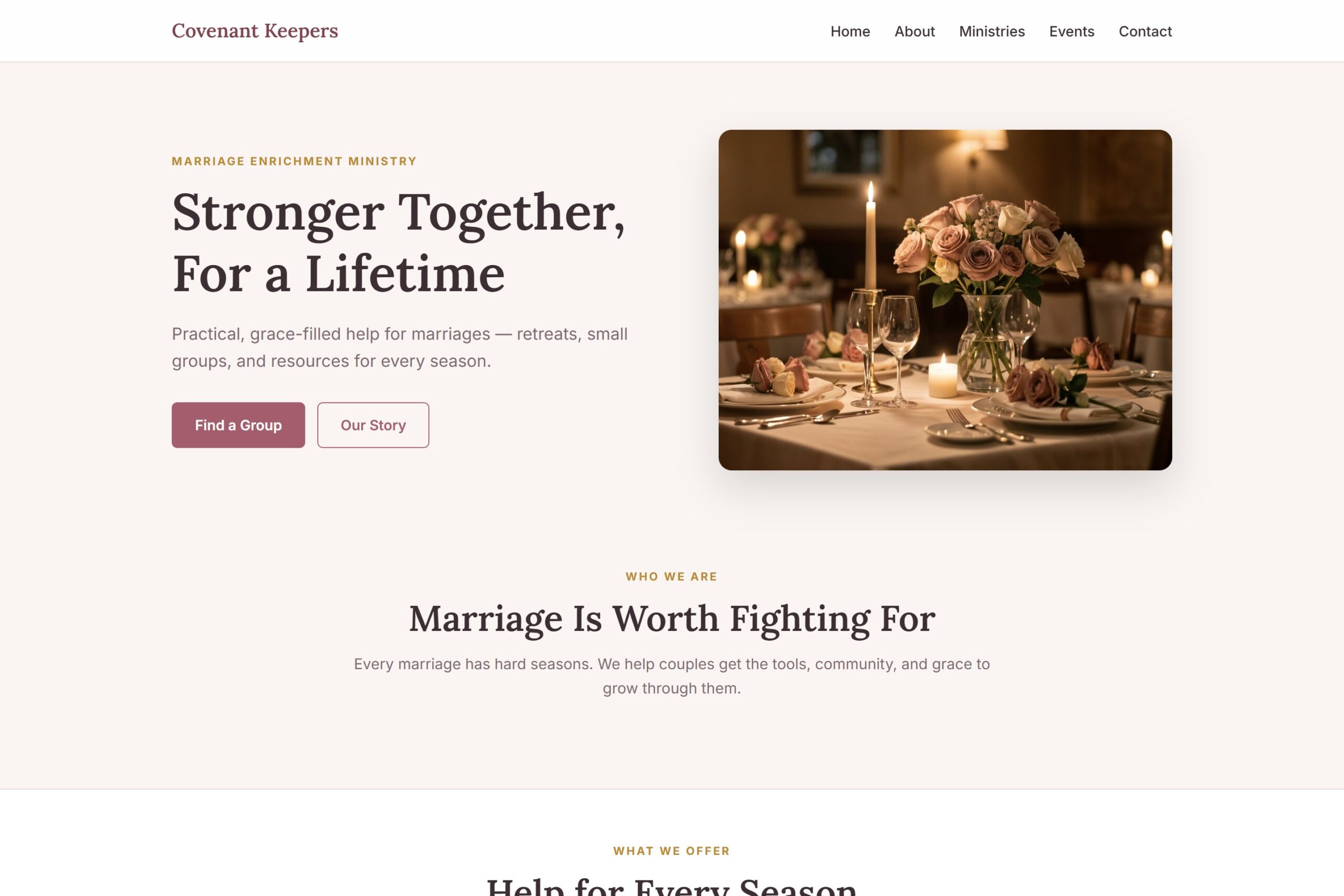 Christian Marriage Ministry Theme