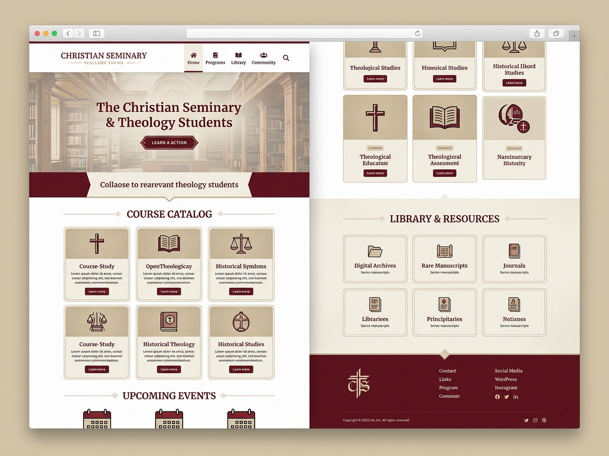 Christian Seminary Theology Students Theme