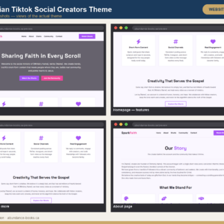 Christian TikTok Social Creators Theme