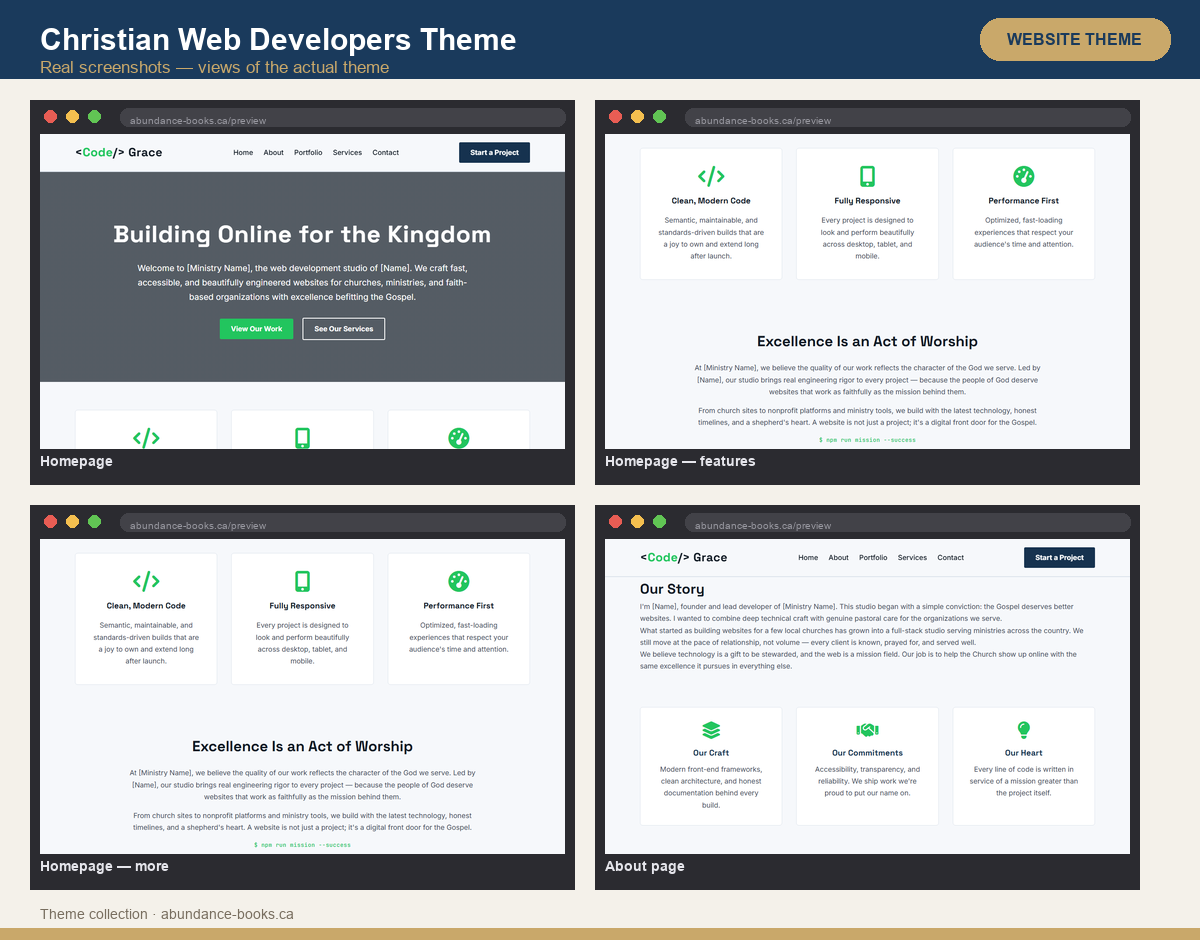 Christian Web Developers Theme