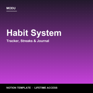 Habit System — Notion Tracker, Streaks & Journal