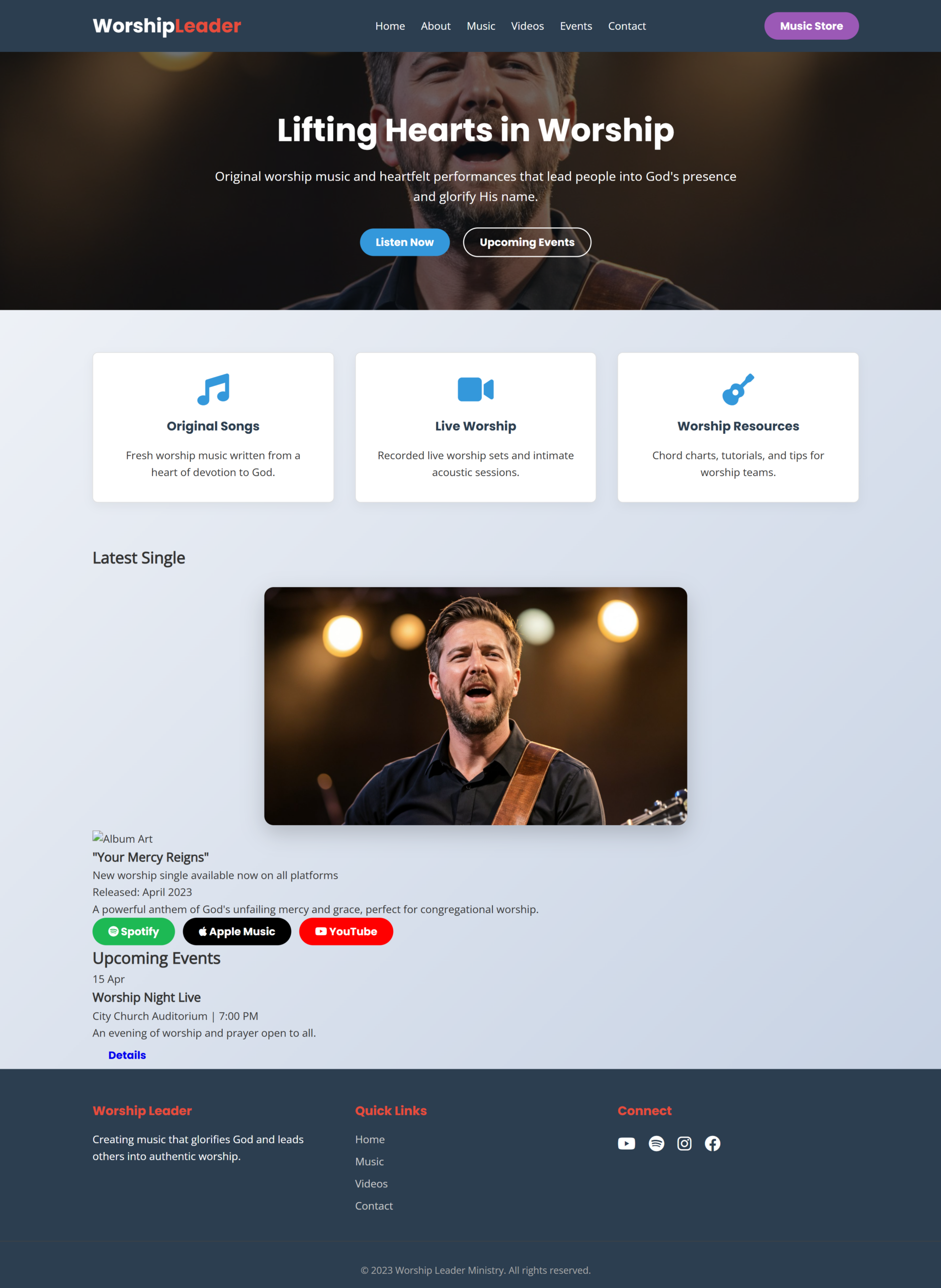 Worship Leaders-Christian Musicians Theme