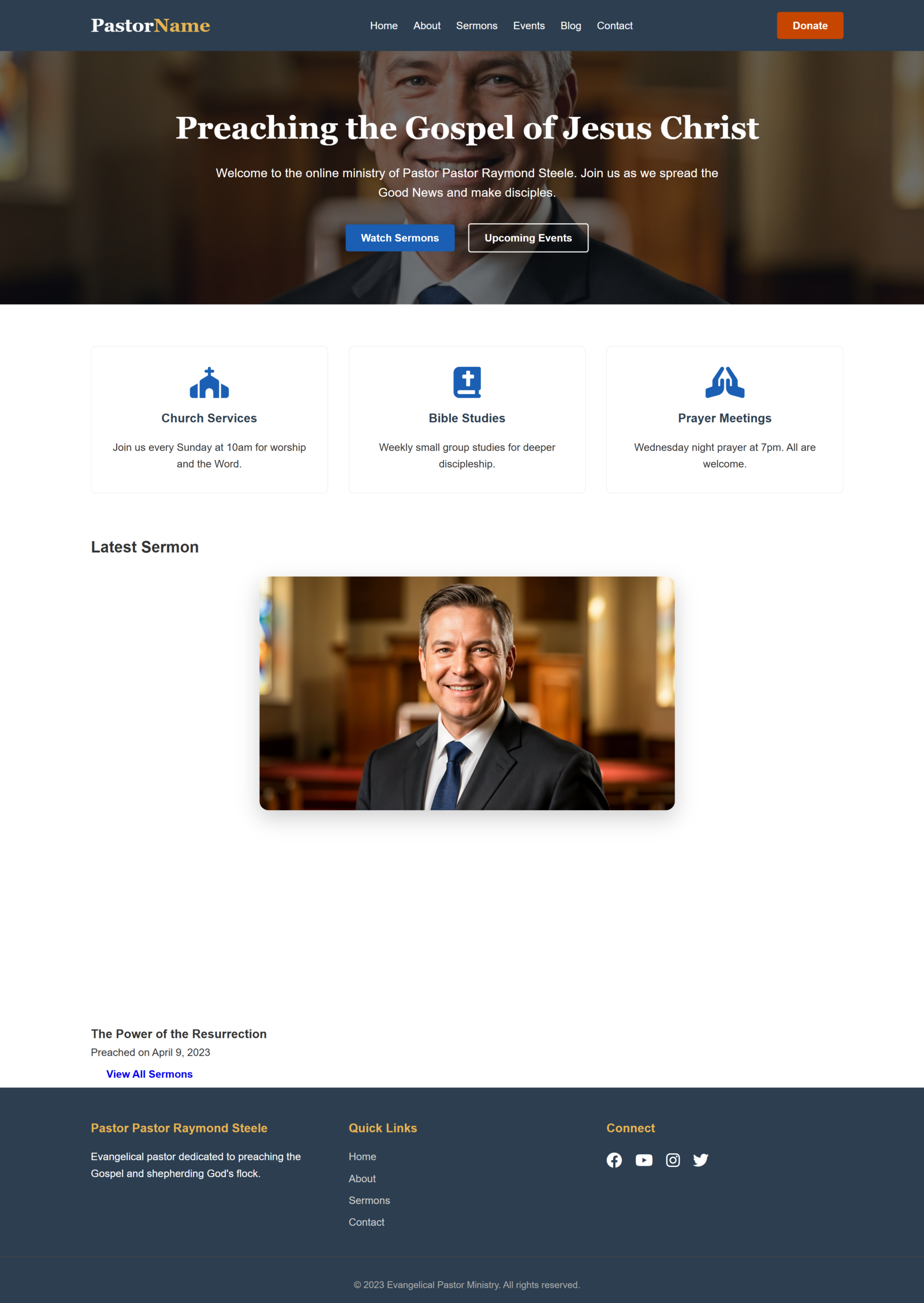 Evangelical Pastors Theme