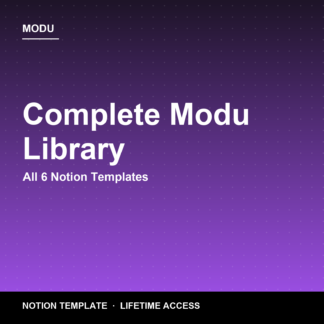 Complete Modu Library — All 6 Notion Templates