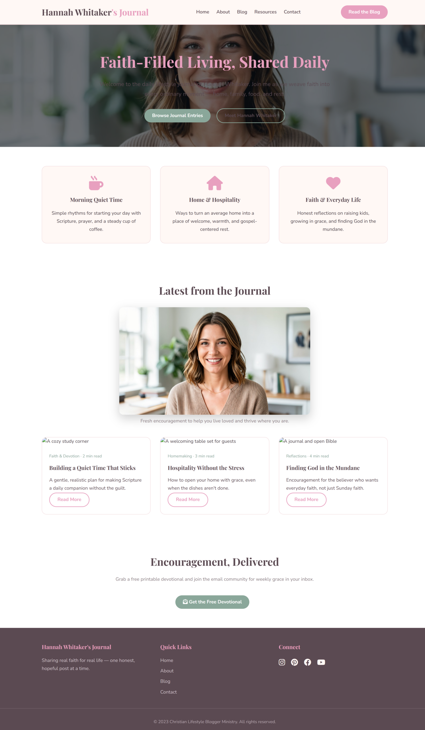 Christian Lifestyle Bloggers Theme